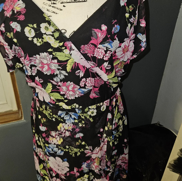 Eyeshadow Womans Spaghetti Strap Floral Dress Size S - Picture 3 of 14